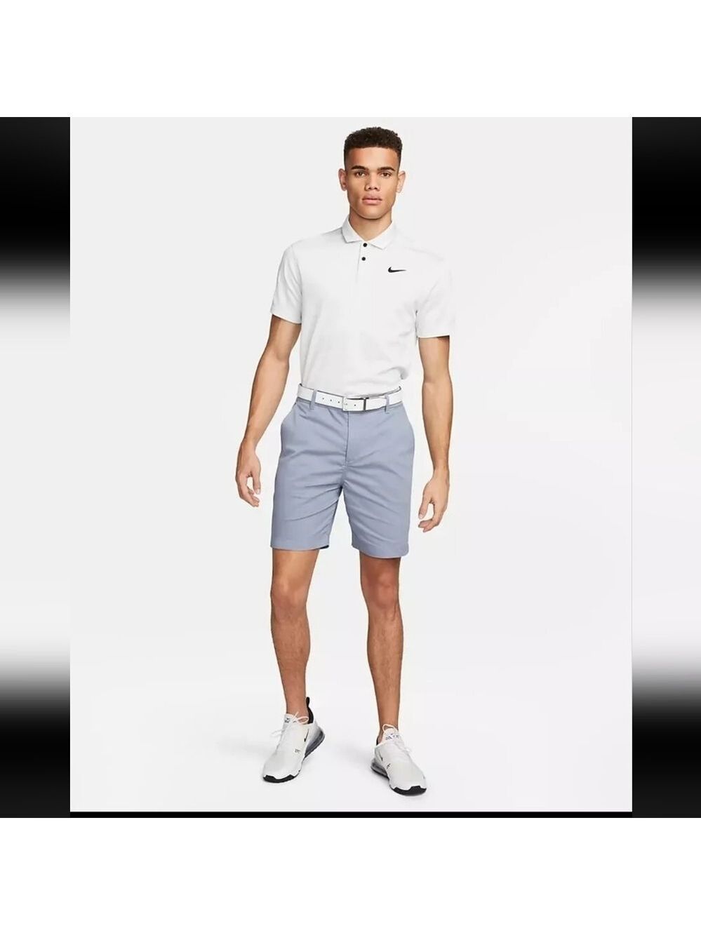 Nike Dri-FIT UV Men's 11" Golf Chino Shorts Gray 33 Standard Fit New